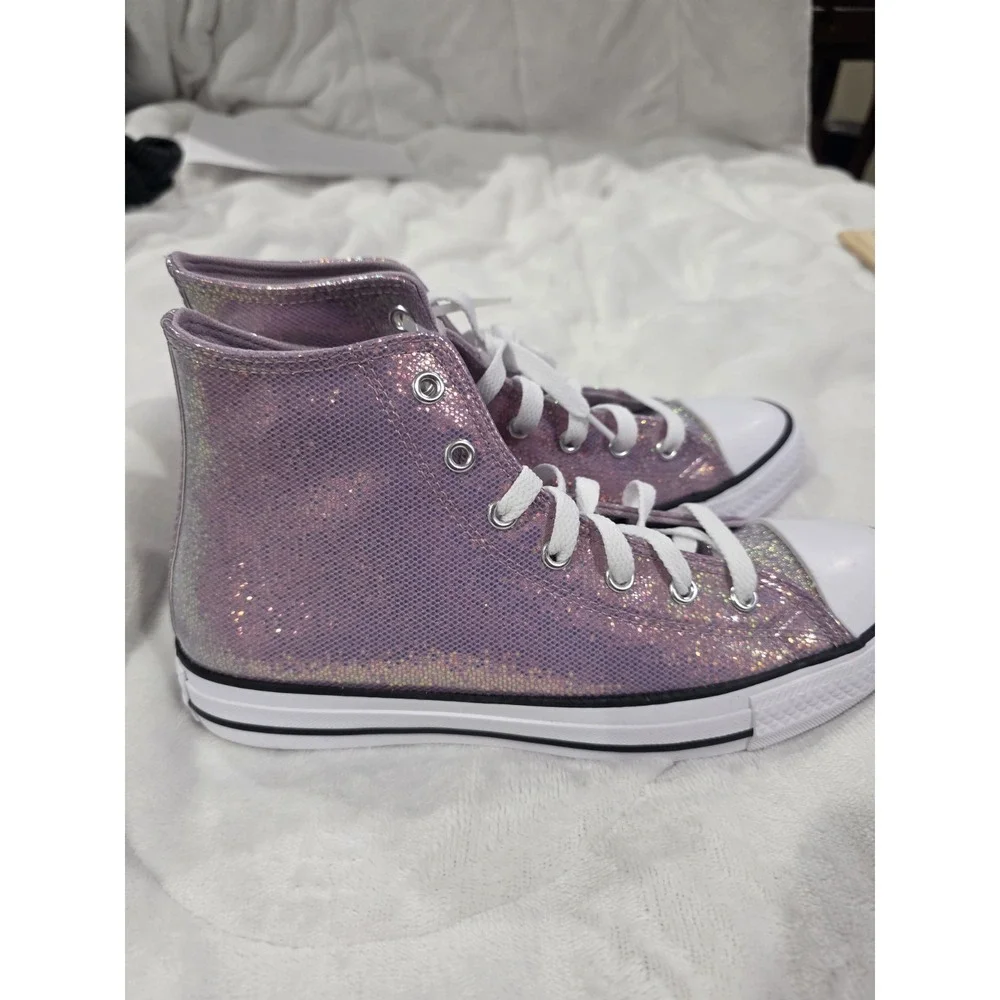 Converse Chuck Taylor All Star Girls Disco High-Top Sneakers Alt. Lilac Size 7